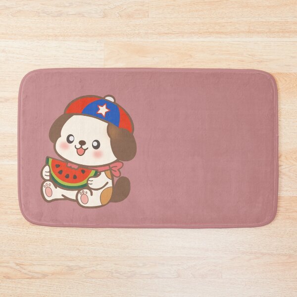 Item preview, Cute Saint Bernard Dog Eating Watermelon with Patriotic 4th of July Hat⁠ designed and sold by Teenidesign .