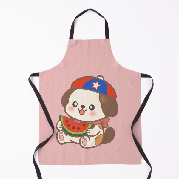 Item preview, Cute Saint Bernard Dog Eating Watermelon with Patriotic 4th of July Hat designed and sold by Teenidesign .