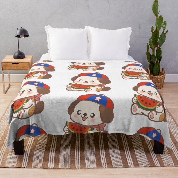 Item preview, Cute Saint Bernard Dog Eating Watermelon with Patriotic 4th of July Hat⁠ designed and sold by Teenidesign .