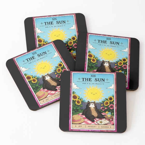Item preview, Relaxing Sun Cat Garden Card with Cozy Summer Vibes designed and sold by ferminhays.
