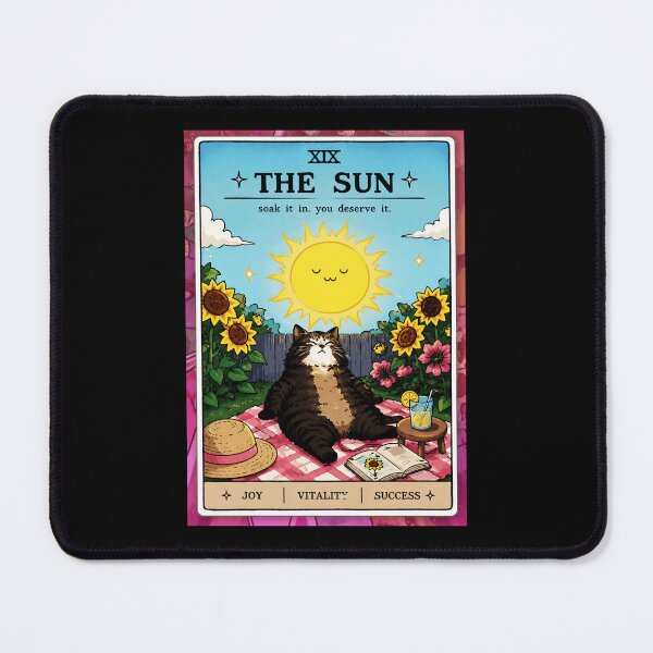 Item preview, Relaxing Sun Cat Garden Card with Cozy Summer Vibes designed and sold by ferminhays.