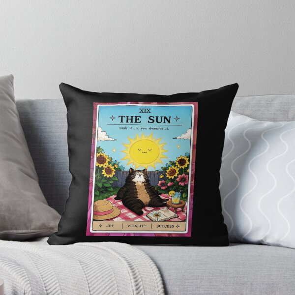 Item preview, Relaxing Sun Cat Garden Card with Cozy Summer Vibes designed and sold by ferminhays.