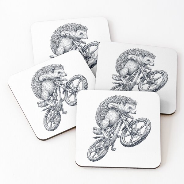 Item preview, Vintage Hedgehog Riding Bicycle Cycling Bike Animal Lover designed and sold by TerryConnells.