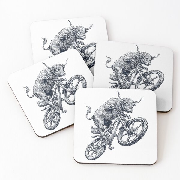 Item preview, Vintage Highland Cow Riding Bicycle Cycling Bike Animal Lover designed and sold by TerryConnells.