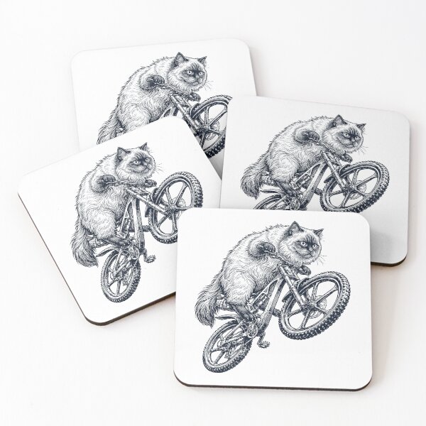 Item preview, Vintage Himalayan Cat Riding Bicycle Cycling Bike Kitten Lover designed and sold by TerryConnells.