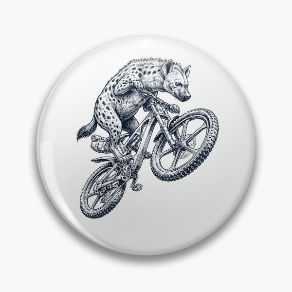 Item preview, Vintage Hyena Riding Bicycle Cycling Bike Animal Lover designed and sold by TerryConnells.