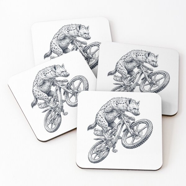 Item preview, Hiena vintage montando en bicicleta, ciclista, amante de los animales designed and sold by TerryConnells.