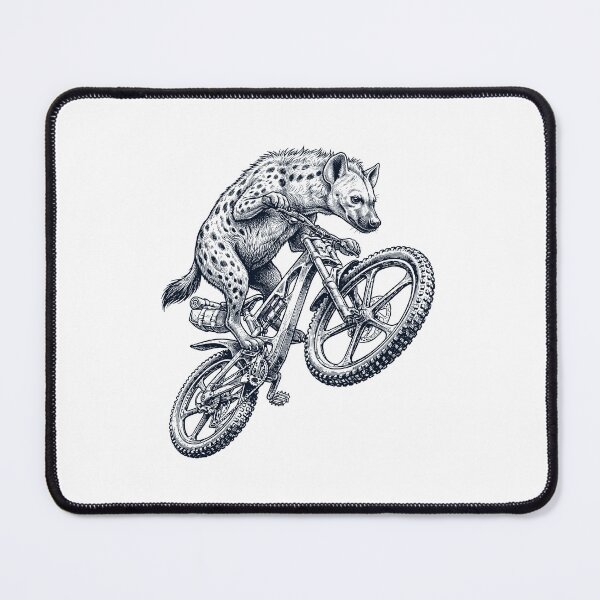Item preview, Vintage Hyena Riding Bicycle Cycling Bike Animal Lover designed and sold by TerryConnells.