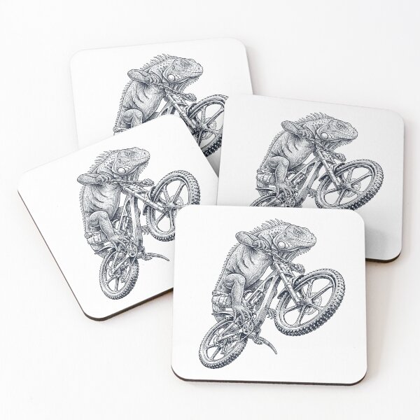 Item preview, Vintage Iguana Riding Bicycle Cycling Bike Animal Lover designed and sold by TerryConnells.
