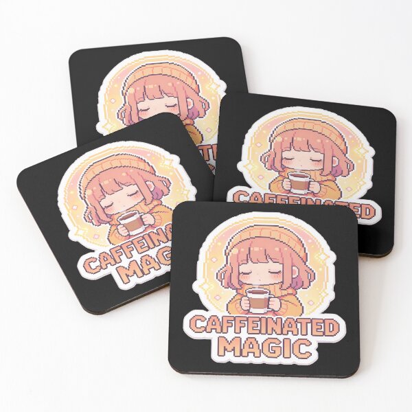Item preview, Caffeinated Magic - Cute Pixel Art Girl with Coffee designed and sold by PotionPixelArt.