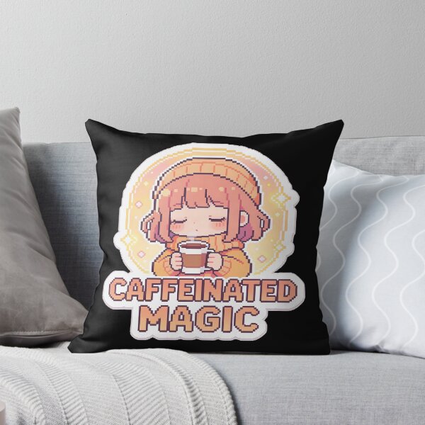 Item preview, Caffeinated Magic - Cute Pixel Art Girl with Coffee designed and sold by PotionPixelArt.