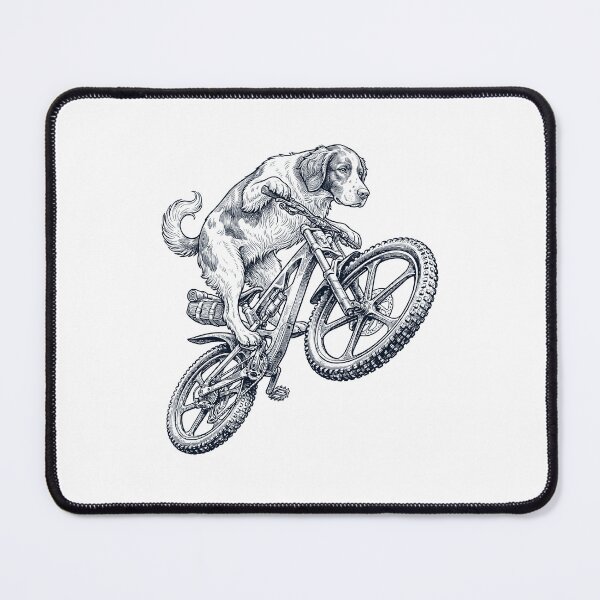 Item preview, Vintage Irish Red And White Setter Riding Bicycle Cycling Bike Dog Lover designed and sold by TerryConnells.