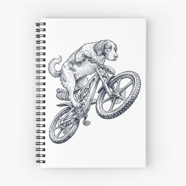 Item preview, Vintage Irish Red And White Setter Riding Bicycle Cycling Bike Dog Lover designed and sold by TerryConnells.