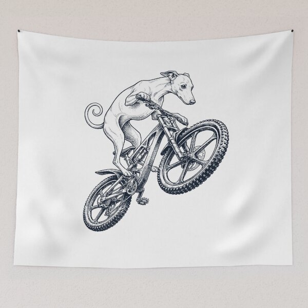 Item preview, Vintage Italian Greyhound Riding Bicycle Cycling Bike Dog Lover designed and sold by TerryConnells.