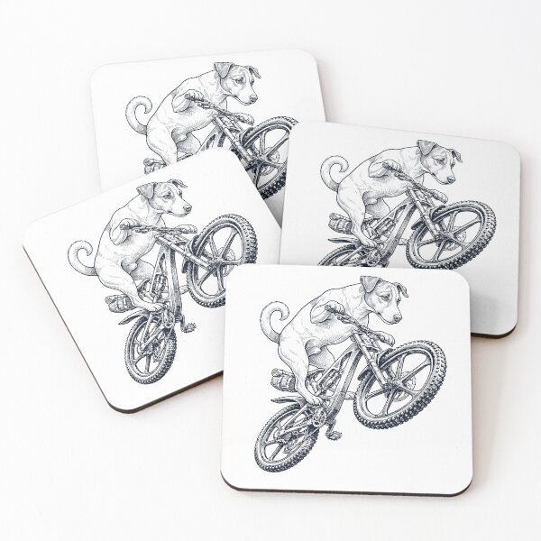 Item preview, Vintage Jack Russell Terrier Riding Bicycle Cycling Bike Dog Lover designed and sold by TerryConnells.