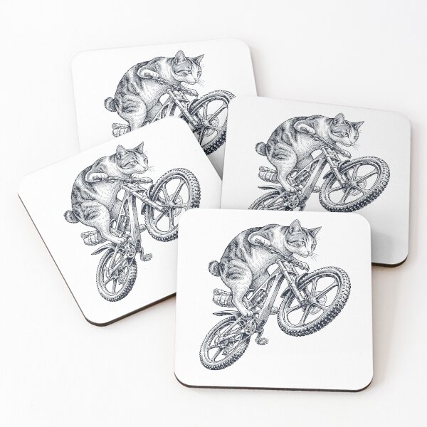 Item preview, Vintage Japanese Bobtail Cat Riding Bicycle Cycling Bike Kitten Lover designed and sold by TerryConnells.