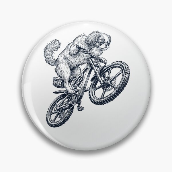 Item preview, Vintage Japanese Chin Riding Bicycle Cycling Bike Dog Lover designed and sold by TerryConnells.