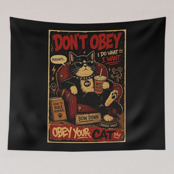 Item preview, Funny Boss Cat Vintage Poster Sarcastic Pet Lover designed and sold by Modaozushi216.