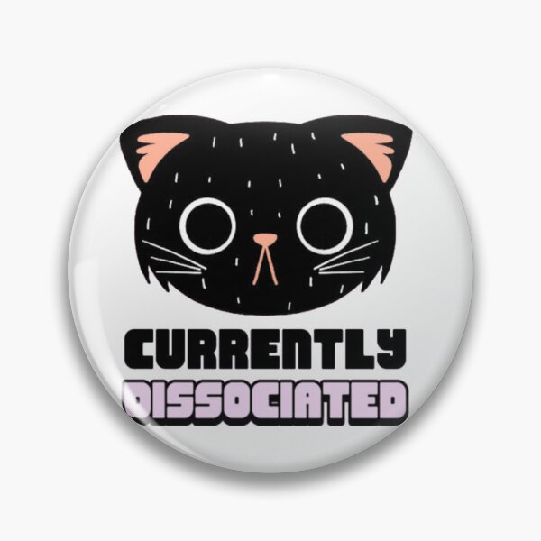 Item preview, Currently Dissociated Black Cat Meme designed and sold by GenZFashion000.