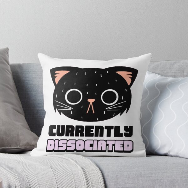Item preview, Currently Dissociated Black Cat Meme designed and sold by GenZFashion000.