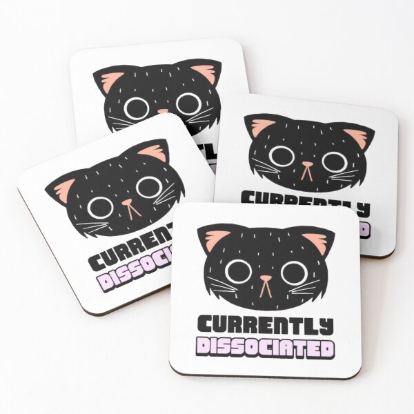 Item preview, Currently Dissociated Black Cat Meme designed and sold by GenZFashion000.