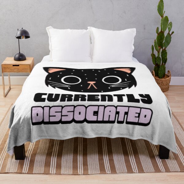 Item preview, Currently Dissociated Black Cat Meme designed and sold by GenZFashion000.