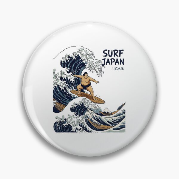 Item preview, Sumo Surfer Riding Ocean Waves in Vintage Japanese designed and sold by titanlevi.