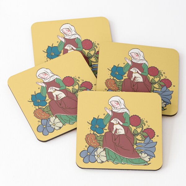 Item preview, Cute Medieval Woman with dog illustration Design designed and sold by MariOyama.
