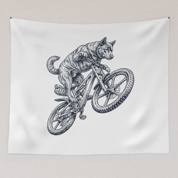 Item preview, Vintage Kai Ken Riding Bicycle Cycling Bike Dog Lover designed and sold by TerryConnells.