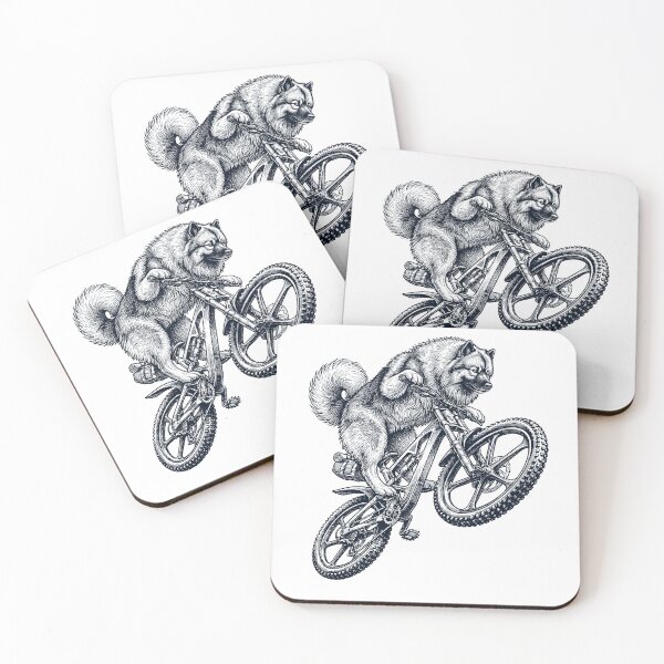 Item preview, Vintage Keeshond Riding Bicycle Cycling Bike Dog Lover designed and sold by TerryConnells.