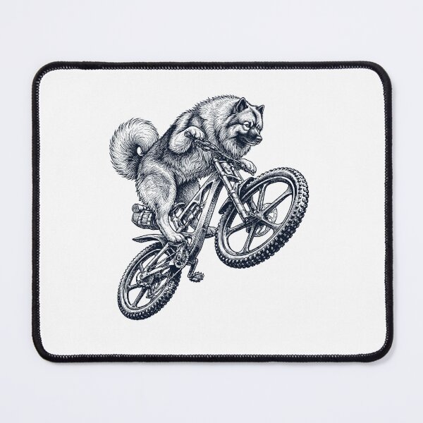 Item preview, Vintage Keeshond Riding Bicycle Cycling Bike Dog Lover designed and sold by TerryConnells.