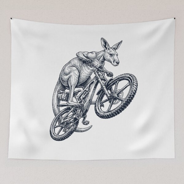 Item preview, Vintage Kangaroo Riding Bicycle Cycling Bike Animal Lover designed and sold by TerryConnells.