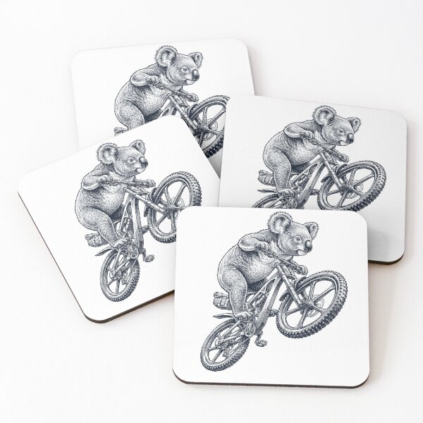 Item preview, Vintage Koala Riding Bicycle Cycling Bike Animal Lover designed and sold by TerryConnells.