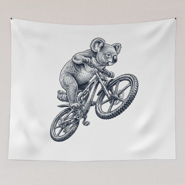 Item preview, Vintage Koala Riding Bicycle Cycling Bike Animal Lover designed and sold by TerryConnells.