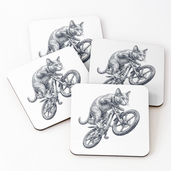 Item preview, Vintage Korat Cat Riding Bicycle Cycling Bike Kitten Lover designed and sold by TerryConnells.