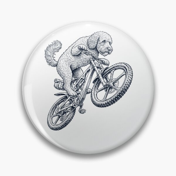 Item preview, Vintage Labradoodle Riding Bicycle Cycling Bike Dog Lover designed and sold by TerryConnells.