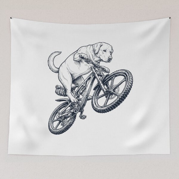 Item preview, Vintage Labrador Retriever Riding Bicycle Cycling Bike Dog Lover designed and sold by TerryConnells.