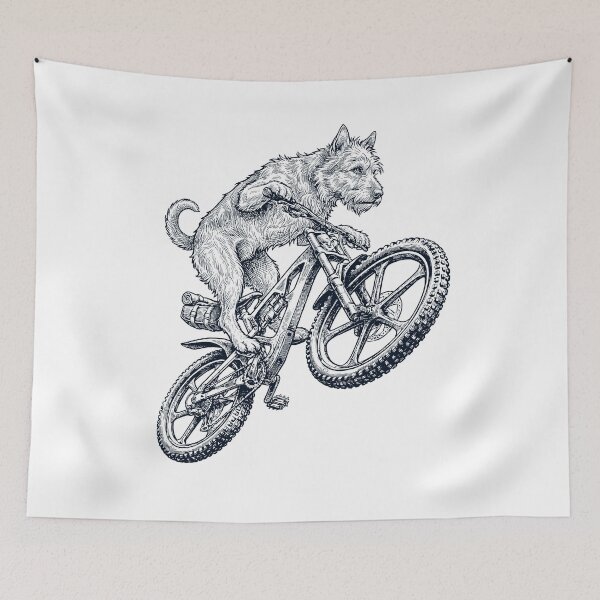Item preview, Vintage Lakeland Terrier Riding Bicycle Cycling Bike Dog Lover designed and sold by TerryConnells.