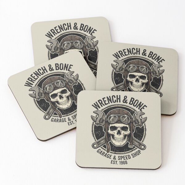 Item preview, Vintage Garage Skull Crossed Wrenches Mechanic Tools Emblem designed and sold by RetroRewind Studio.