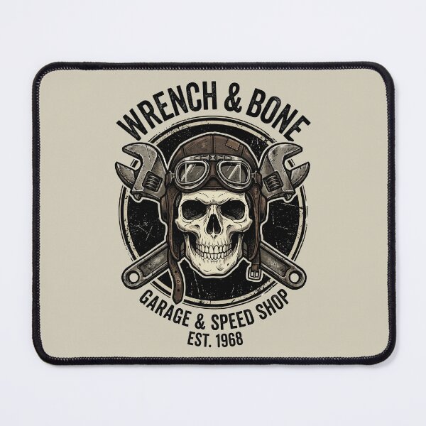 Item preview, Vintage Garage Skull Crossed Wrenches Mechanic Tools Emblem designed and sold by RetroRewind Studio.