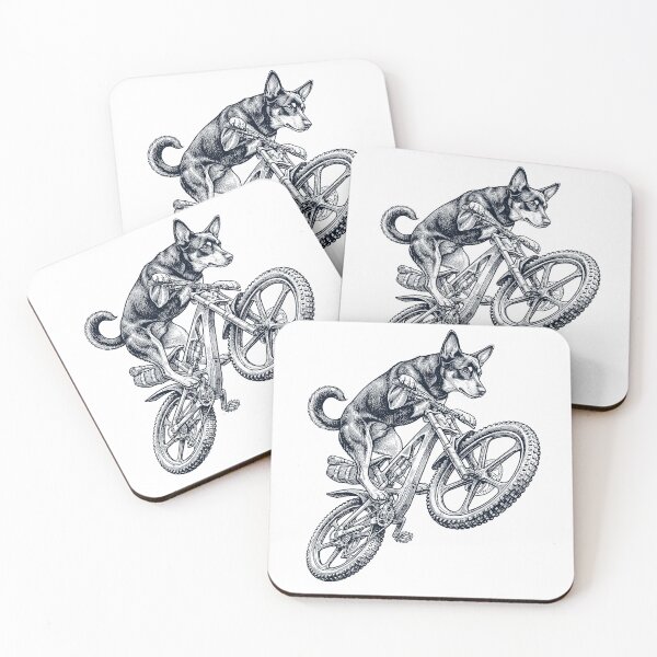 Item preview, Vintage Lancashire Heeler Riding Bicycle Cycling Bike Dog Lover designed and sold by TerryConnells.