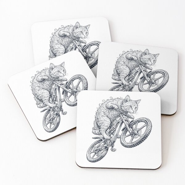 Item preview, Vintage LaPerm Cat Riding Bicycle Cycling Bike Kitten Lover designed and sold by TerryConnells.