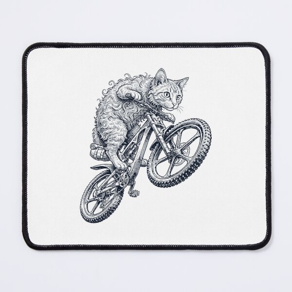 Item preview, Vintage LaPerm Cat Riding Bicycle Cycling Bike Kitten Lover designed and sold by TerryConnells.
