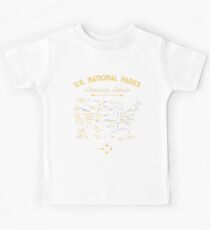 Nationalpark Karte Vintage T-Shirt - Alle 59 Nationalparks Geschenke Männer Frauen Kinder Kinder T-Shirt