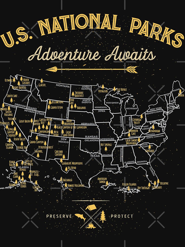 national park map shirt