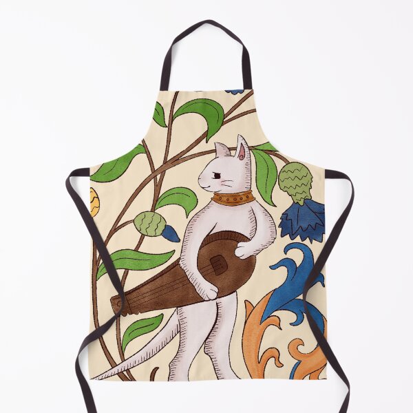 Item preview, Cute Medieval Cat with Lute Watercolour illustration designed and sold by MariOyama.
