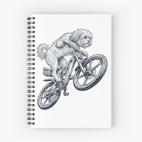 Item preview, Vintage Lhasa Apso Riding Bicycle Cycling Bike Dog Lover designed and sold by TerryConnells.