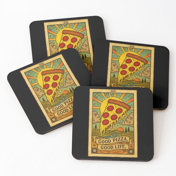 Item preview, Good Pizza Good Life Retro Slice with Vintage Card Style designed and sold by ferminhays.