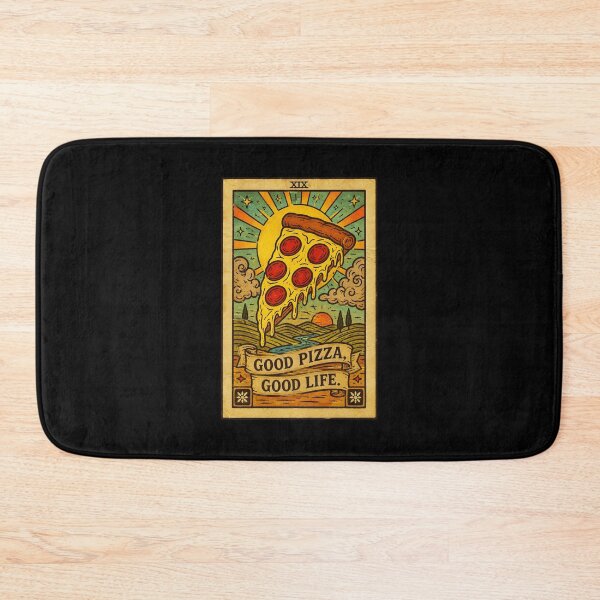 Item preview, Good Pizza Good Life Retro Slice with Vintage Card Style designed and sold by ferminhays.