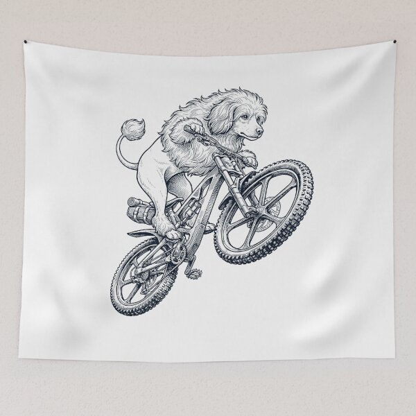 Item preview, Vintage Lowchen Riding Bicycle Cycling Bike Dog Lover designed and sold by TerryConnells.
